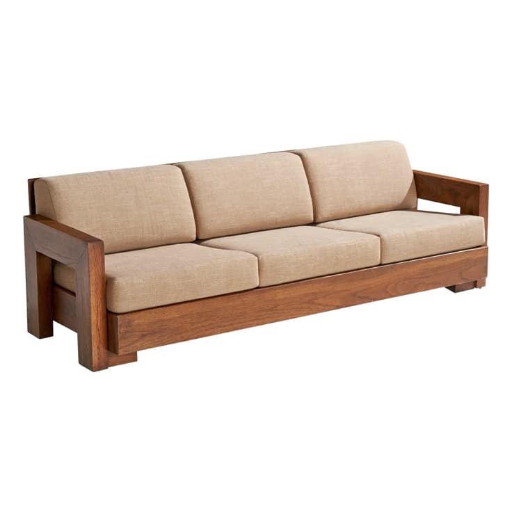Geneva Mid-Century Walnut 3-Seater Sofa