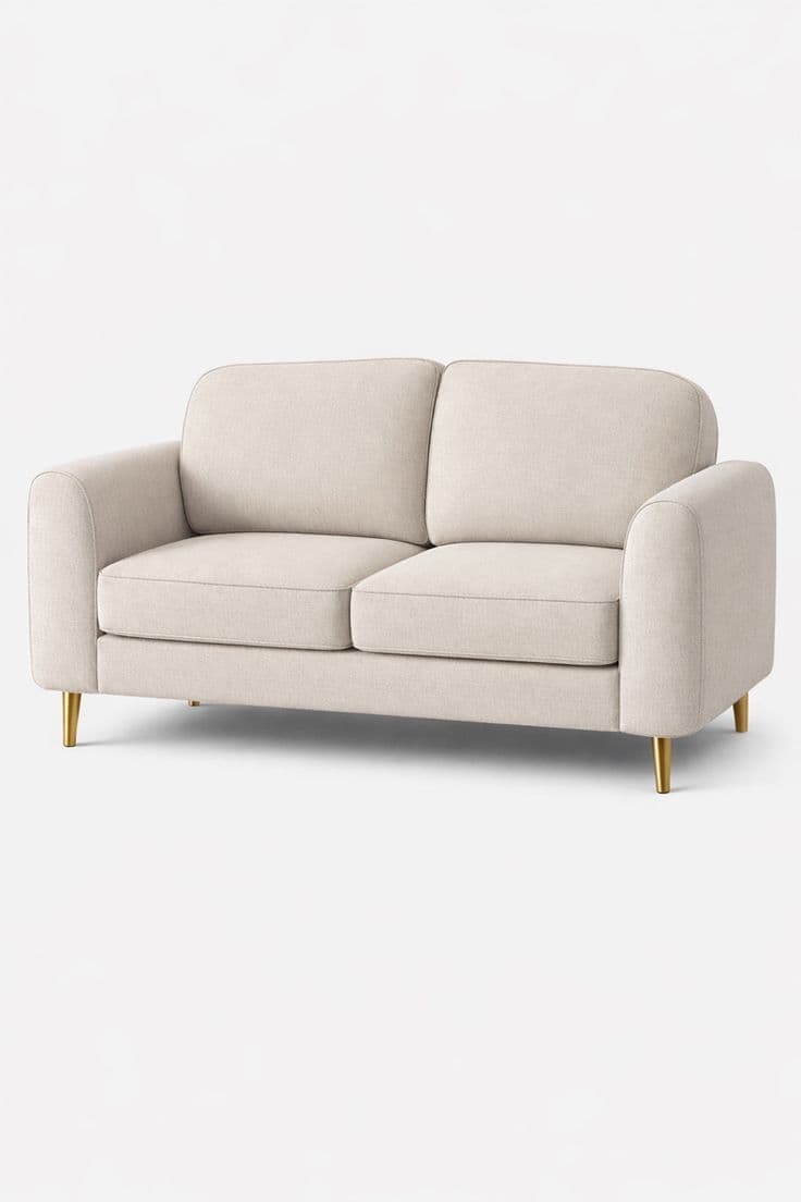London Compact Fabric 2-Seater Sofa