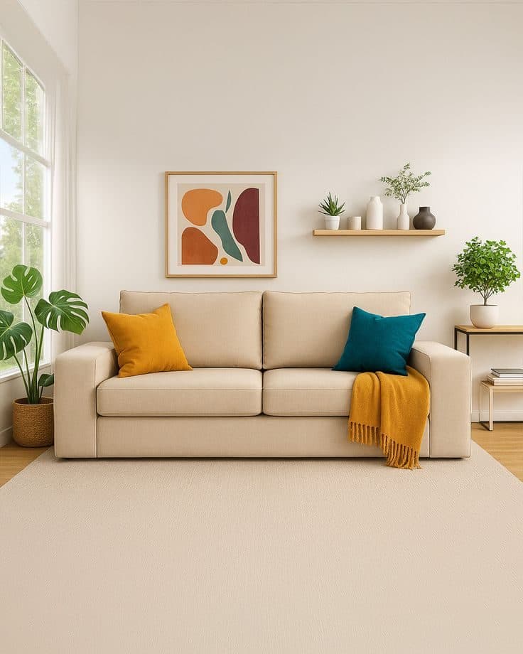 Minimalist Fabric 3-Seater Sofa