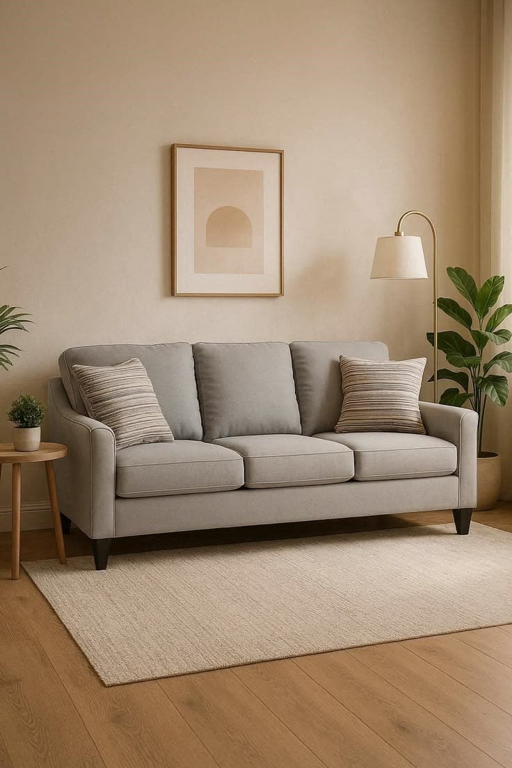 Boston Transitional Fabric 3-Seater Sofa