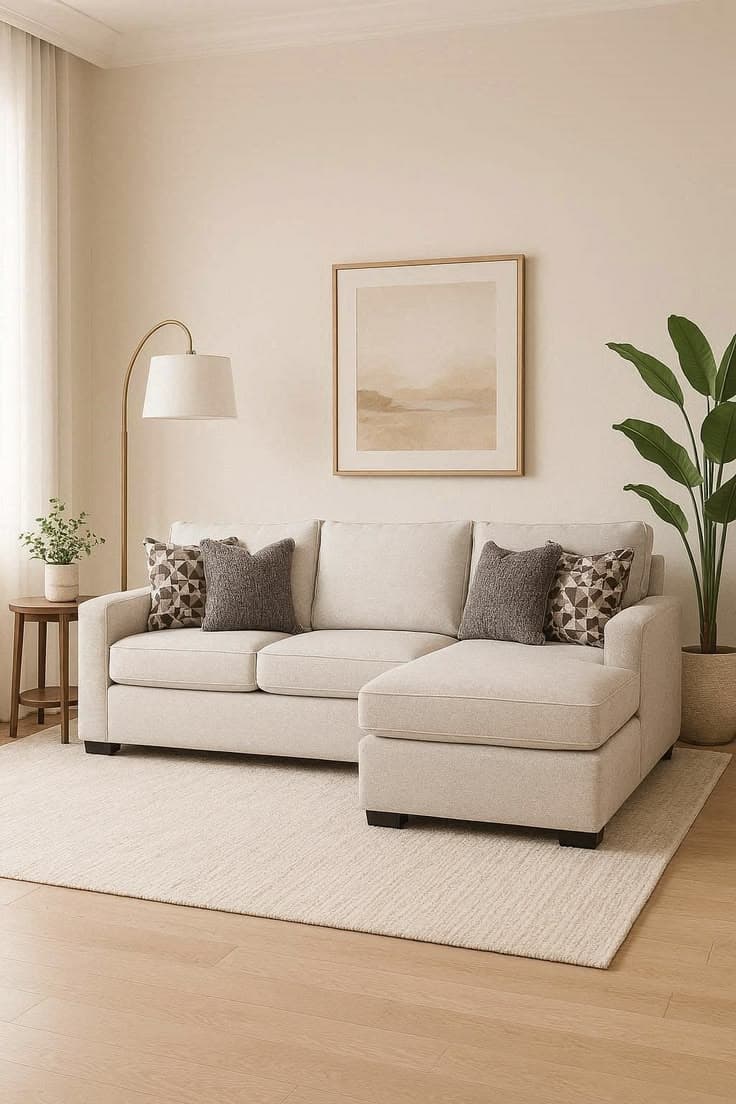 Fabric L-Shape Sectional Sofa