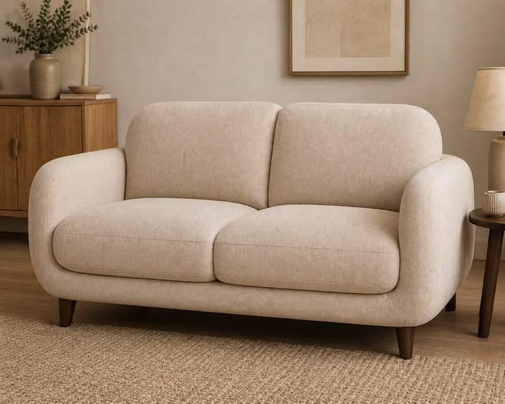 Bergen Rounded Compact 2-Seater Sofa