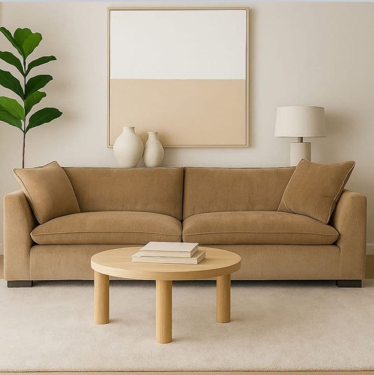 Geneva Tailored Ochre 3-Seater Sofa