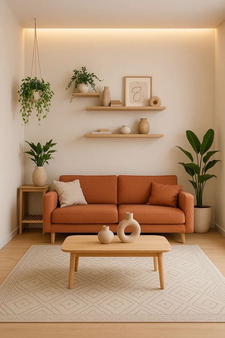 Stockholm Tailored Terracotta 3-Seater Sofa