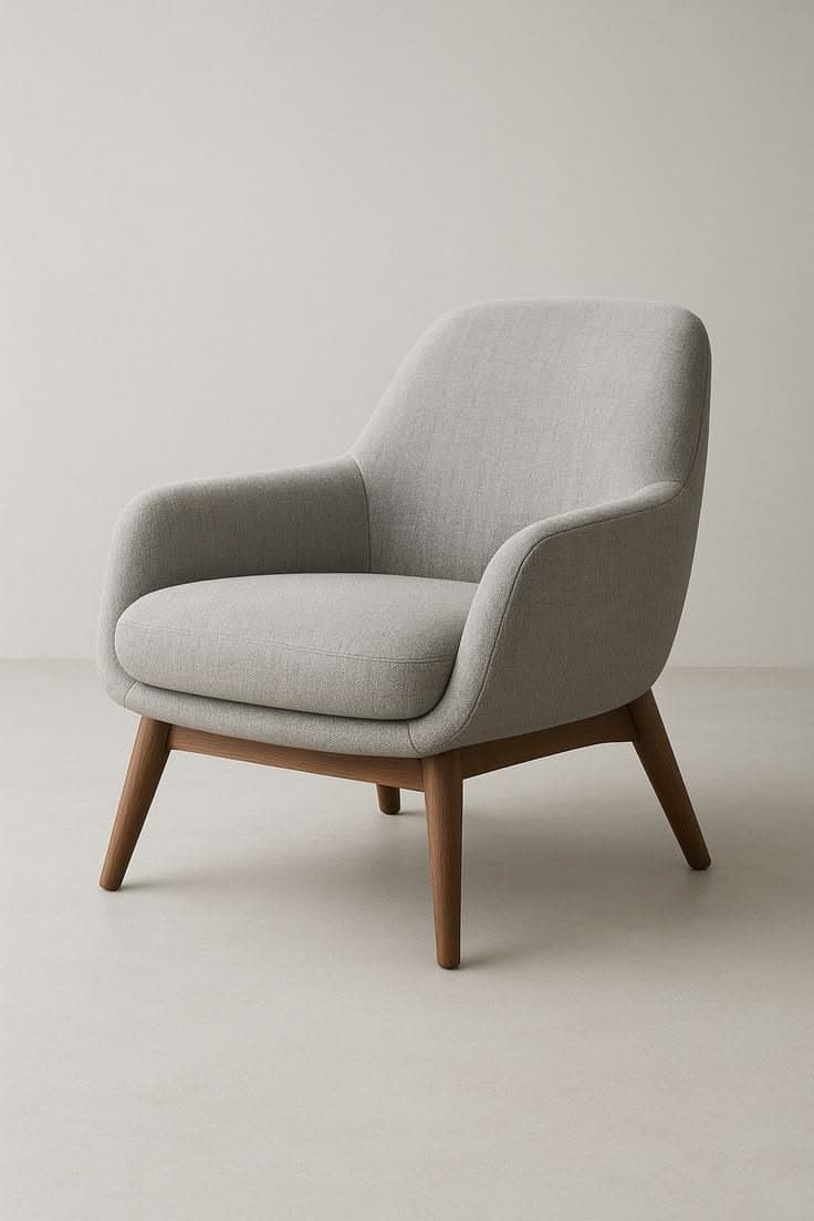 Odense Minimalist Textured Accent Armchair