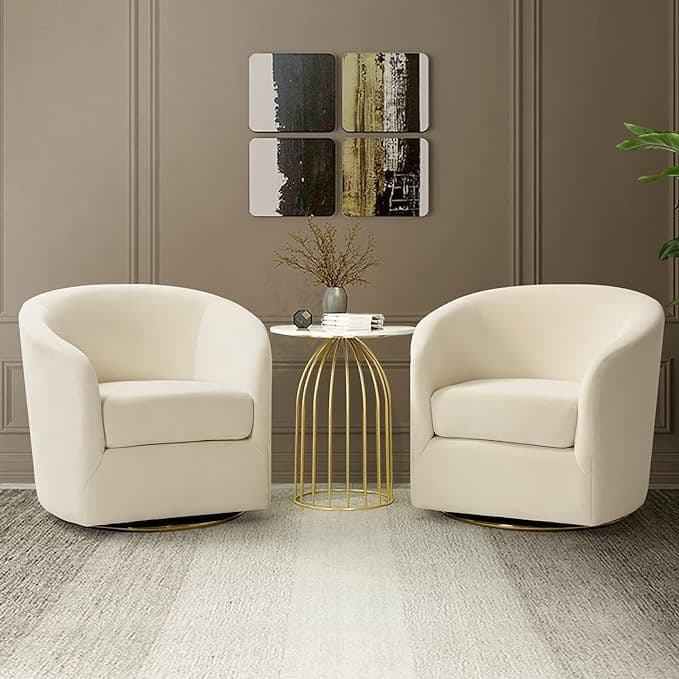 Vence Glam Velvet Swivel Accent Chair