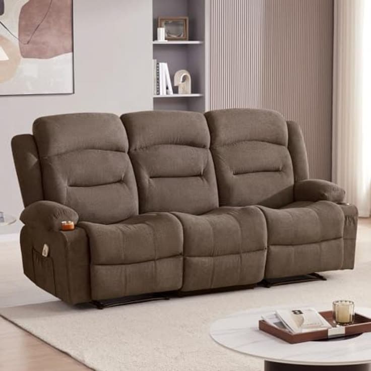 Serenity Massage & Heat 3-Seater Recliner