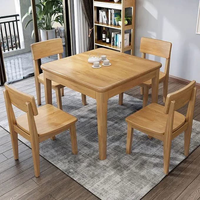 Solid Wood Square Dining Set