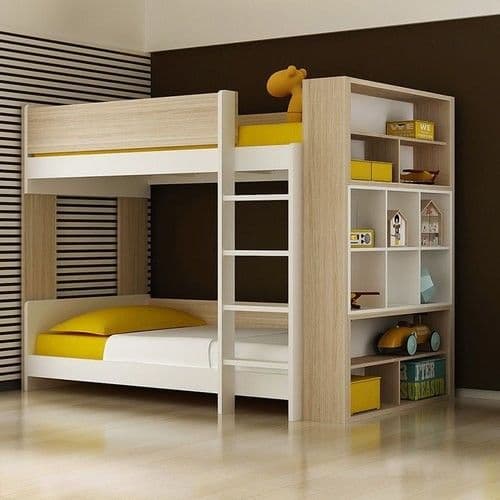 Bunk Bed with Integrated Storage & Shelving