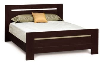 Modern Espresso Walnut Platform Bed