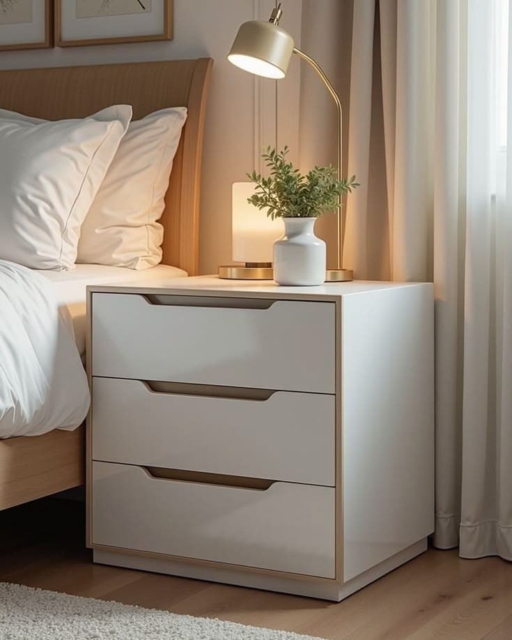Helsinki 3-Drawer Two-Tone Bedside Table