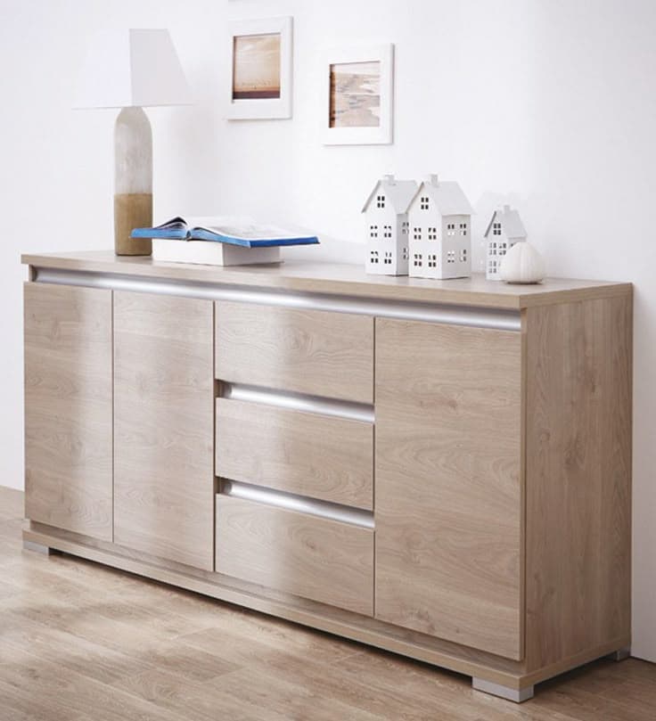 Scandinavian Oak Credenza Sideboard